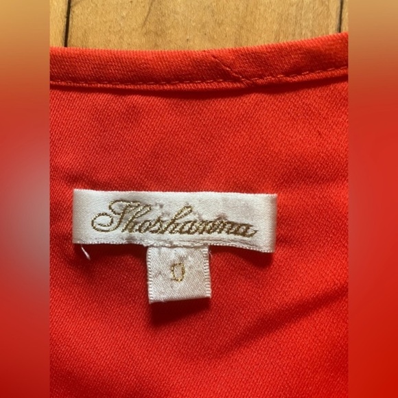 Shoshanna Cinch Waist Red Orange Dress - Picture 5 of 9